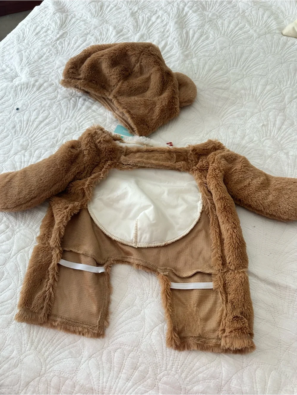 Petco pet Brown Bear Costume Hoodie with White Belly